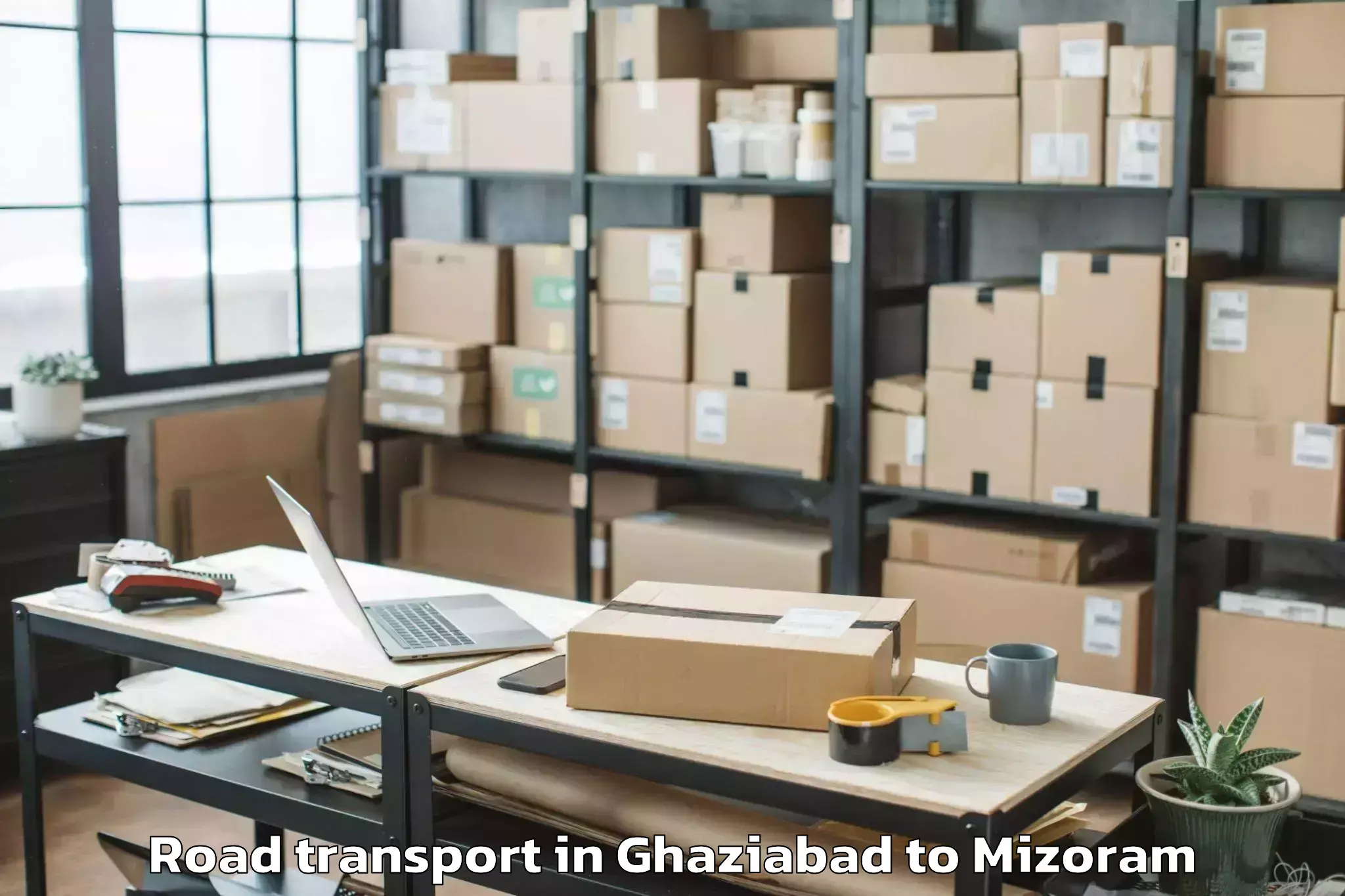 Quality Ghaziabad to Lunglei Road Transport